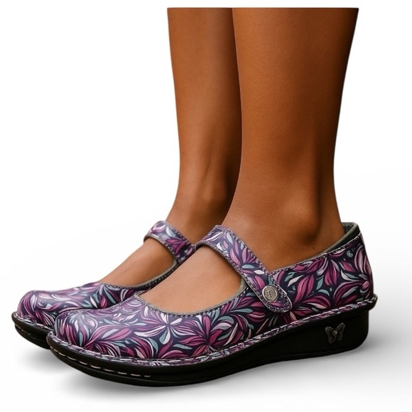 Alegria Shoes - Alegria Women’s Size 40 Floral Multi Splash Mary Jane Comfort Shoes
